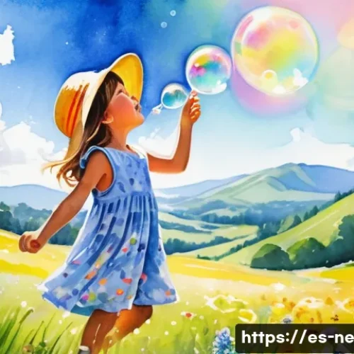 삶의 목적 찾기를 위한 지속적인 실천 - **Prompt:** A young girl, around 7 years old, wearing a colorful sundress and a large sunhat, is pla...