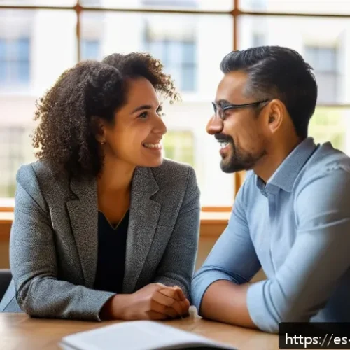 삶의 목적을 찾기 위한 롤 모델 찾기 - A warm, inspiring scene of a diverse mentor and mentee engaged in a heartfelt conversation in a cozy...
